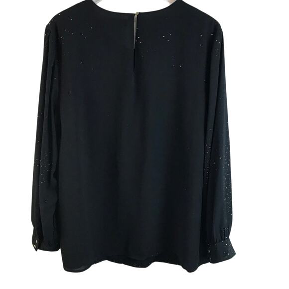 Ava &Viv Black & Gold Print Tunic Top Size 2X - Picture 6 of 8